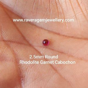 Rhodolite Garnet Cabochon 2.5 mm Round