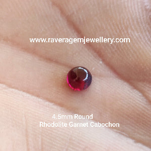 Rhodolite Garnet Cabochon 4.5 mm Round